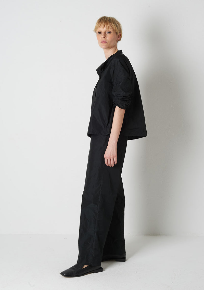 Katharina Hovman Japanbluse RIBSTOP, black Letzte 3 Tage