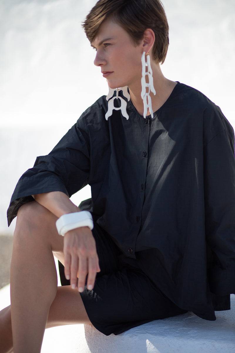 Katharina Hovman Big Blouse Short RIBSTOP, black JETZT KAUFEN