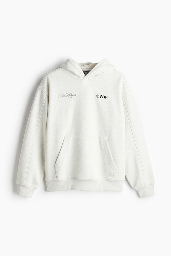 HM Bedruckter Hoodie in Oversized Fit Blitzangebot
