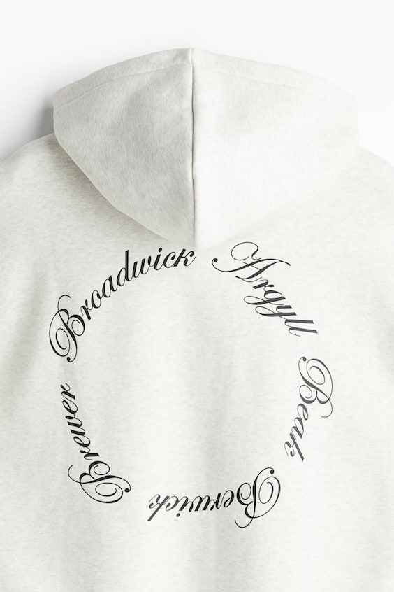 HM Bedruckter Hoodie in Oversized Fit Blitzangebot