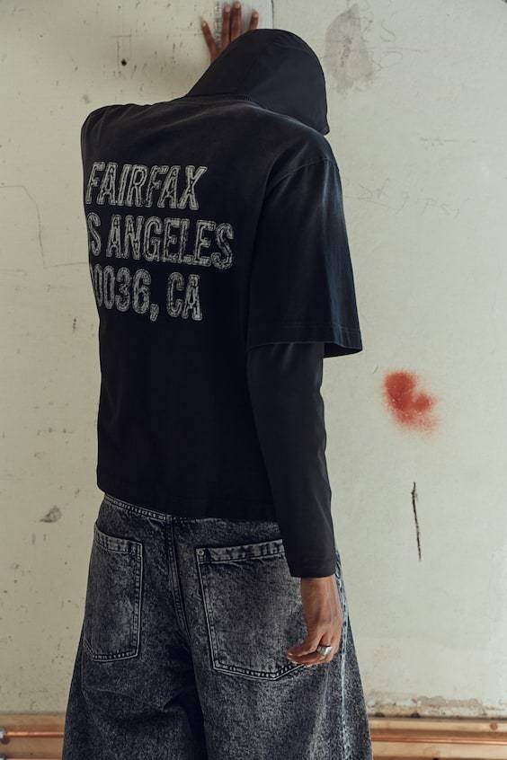 HM Bedrucktes T-Shirt in Oversized Fit Riesige Ersparnisse