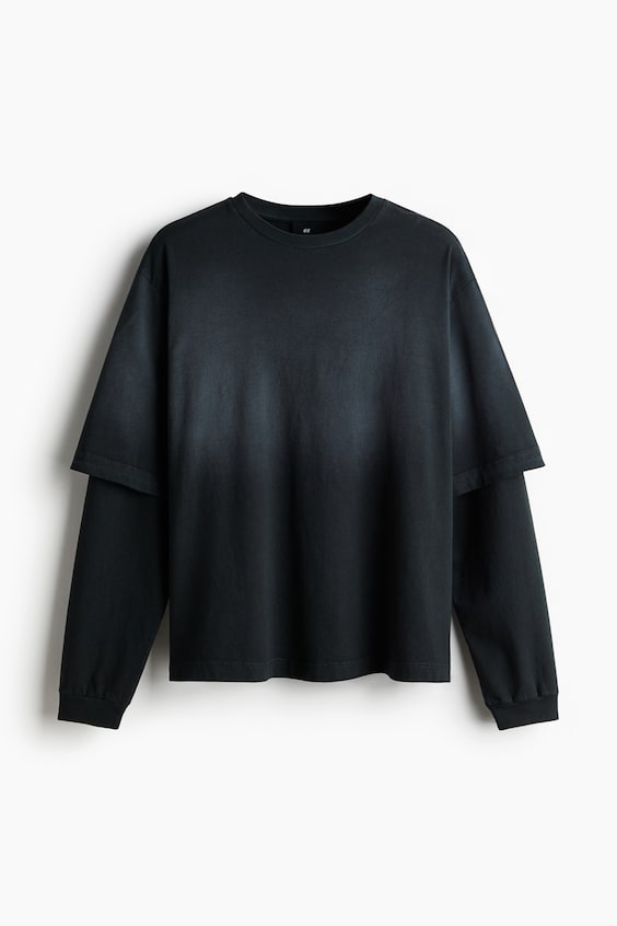 HM Doppellagiges T-Shirt in Oversized Fit Tiefpreis