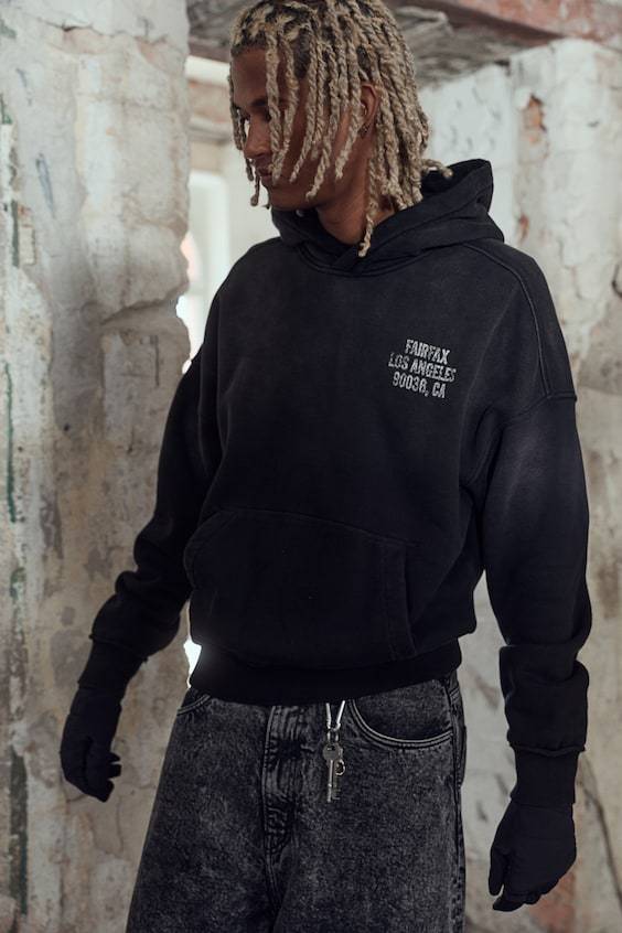 HM Bedruckter Hoodie in Oversized Fit Super Sparpreis