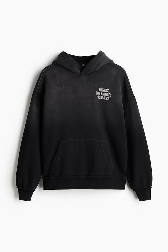 HM Bedruckter Hoodie in Oversized Fit Super Sparpreis