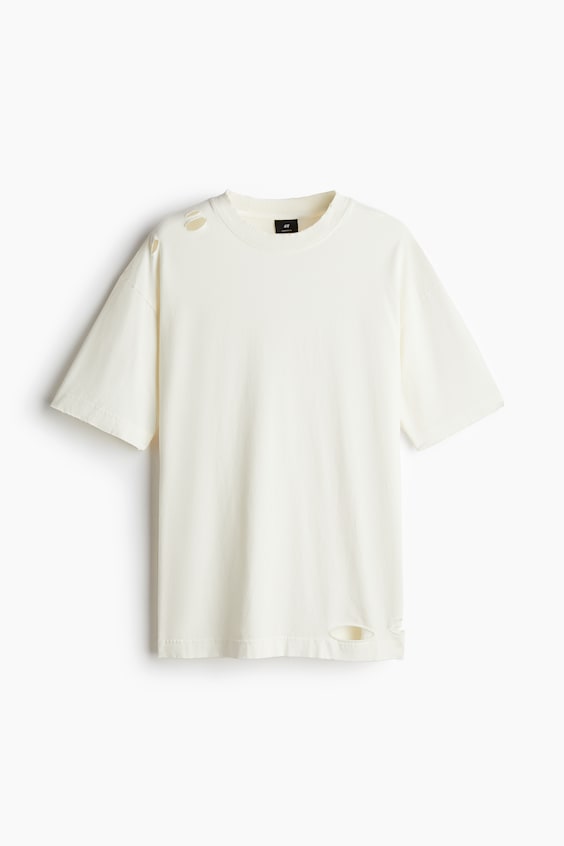 HM Oversized T-Shirt im Worn-Look Kostenlose Rückgabe
