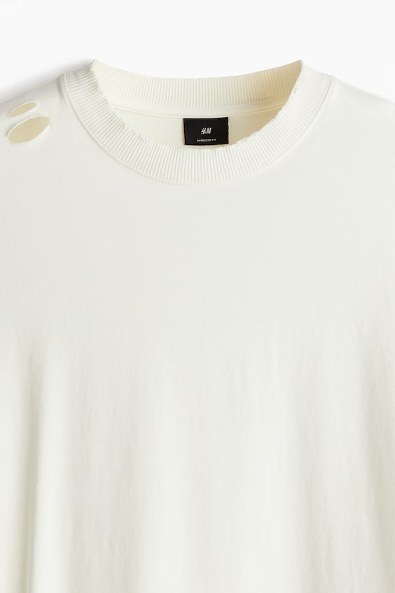 HM Oversized T-Shirt im Worn-Look Kostenlose Rückgabe