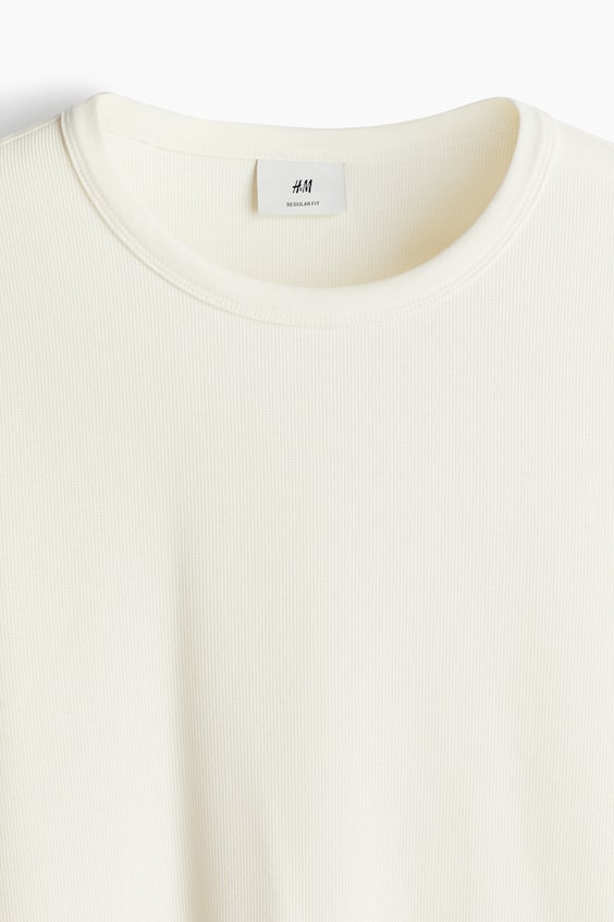 HM Langarmshirt mit Waffelstruktur in Regular Fit Nur für heute