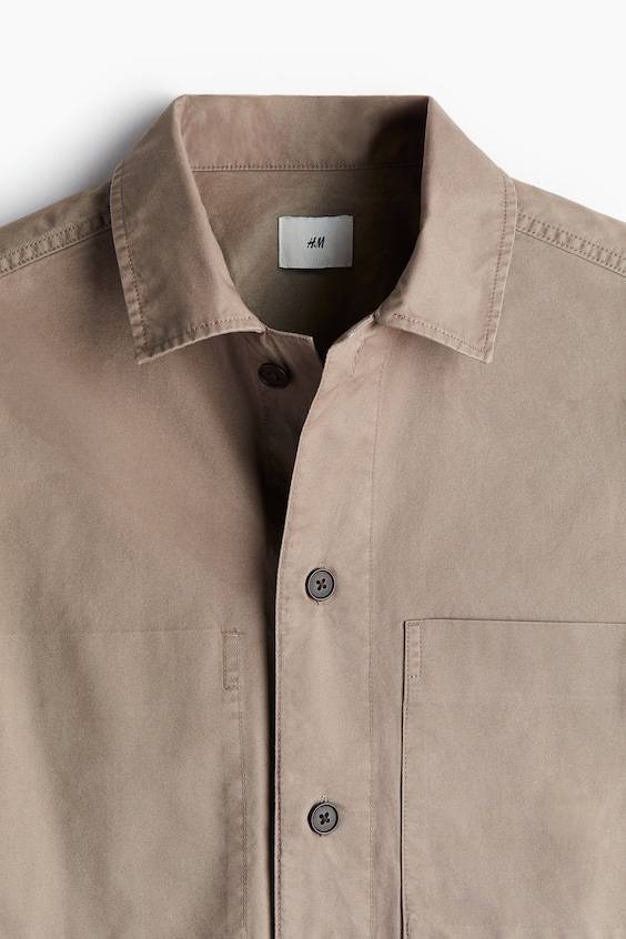 HM Overshirt aus Twill in Regular Fit Sonderangebot der Fabrik