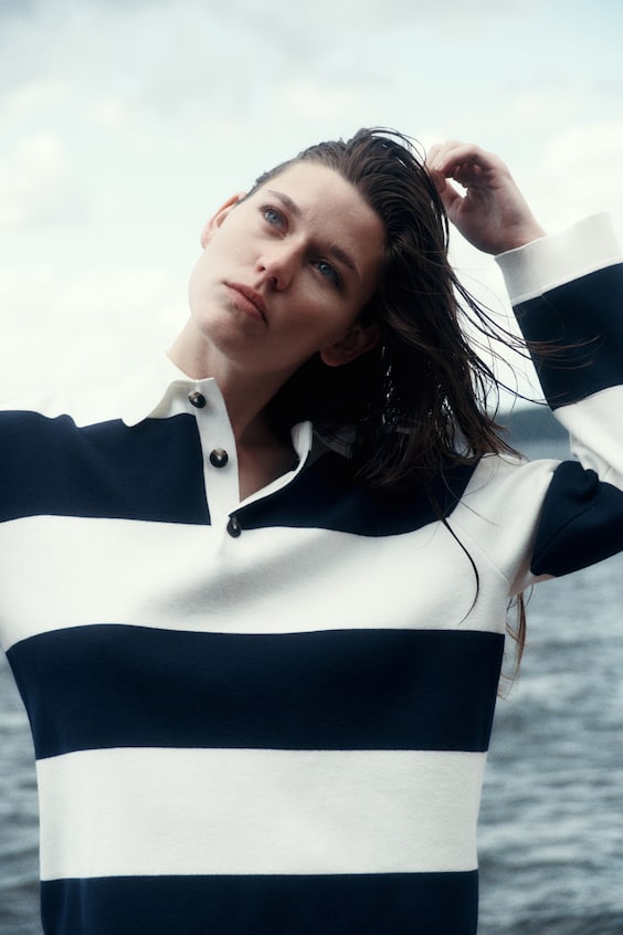 HM Polo-Pullover aus Feinstrick Begrenzt auf 3 Tage