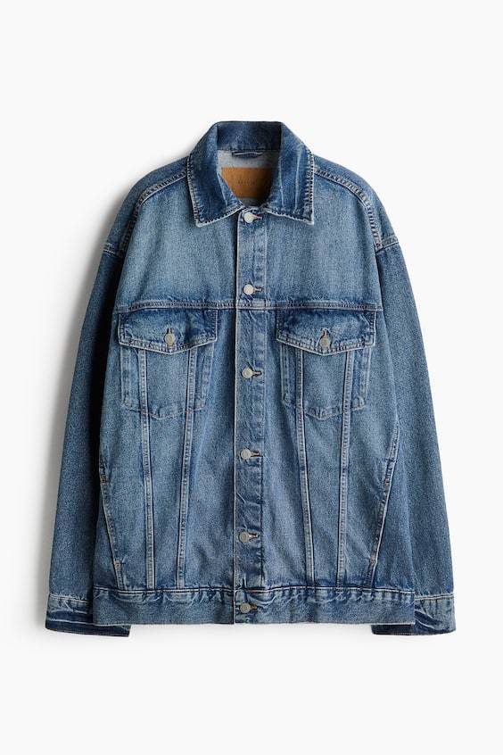 HM Oversized Jeansjacke im Angebot