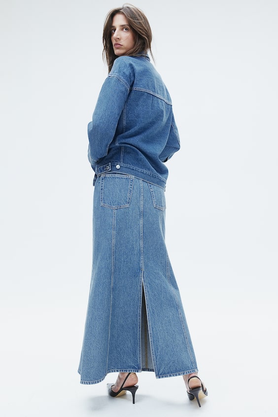 HM Ausgestellter Denimrock Schlussverkauf