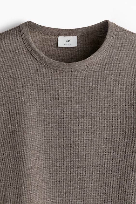 HM Langarmshirt mit Waffelstruktur in Regular Fit Rabatte dieses Monats