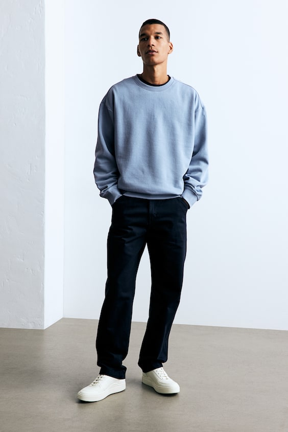 HM Sweatshirt in Loose Fit Fabrikverkauf
