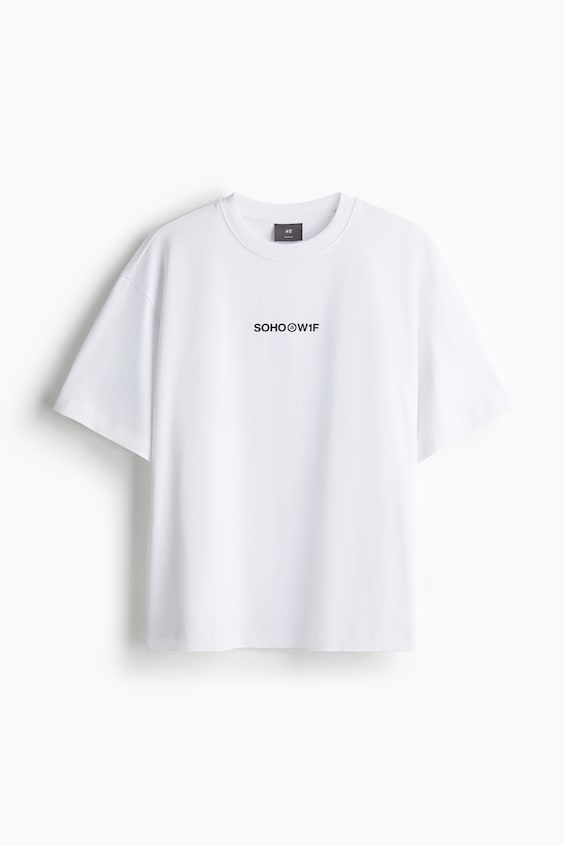 HM Bedrucktes T-Shirt in Loose Fit Versandkostenfrei