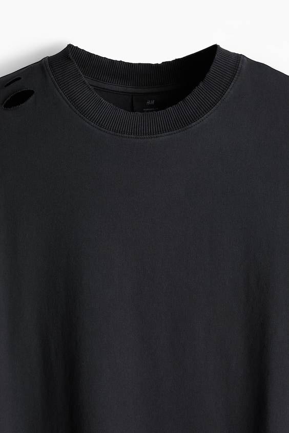 HM Oversized T-Shirt im Worn-Look Cyber Monday
