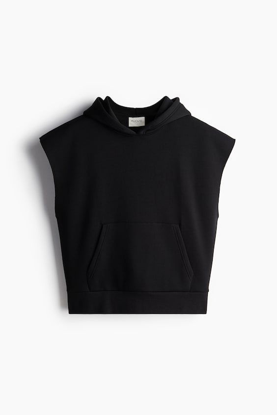 HM Ärmelloser Sport-Hoodie in Loose Fit Auslauf