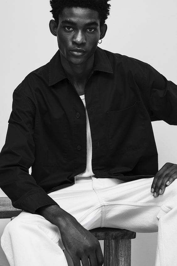 HM Overshirt aus Twill in Regular Fit im Angebot