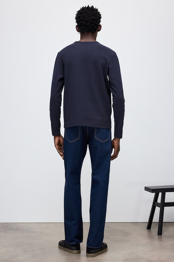 HM Langarmshirt mit Waffelstruktur in Regular Fit Günstiger Verkauf