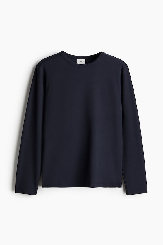 HM Langarmshirt mit Waffelstruktur in Regular Fit Günstiger Verkauf