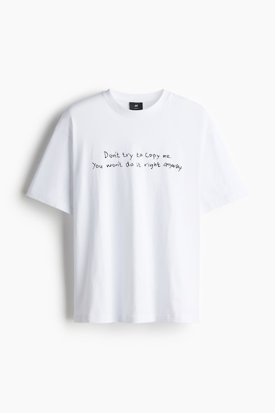 HM Bedrucktes T-Shirt in Loose Fit Heißer Verkauf