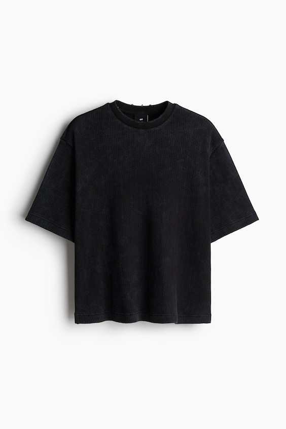 HM Kastiges T-Shirt aus Pointelle-Jersey Große Rabatte
