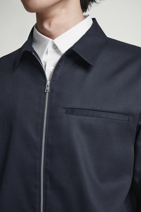 HM HEMDJACKE AUS TWILL MIT REISSVERSCHLUSS Begrenzte Freigabe