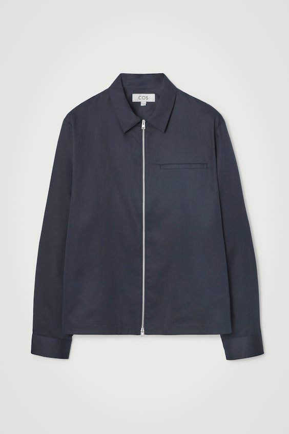 HM HEMDJACKE AUS TWILL MIT REISSVERSCHLUSS Begrenzte Freigabe