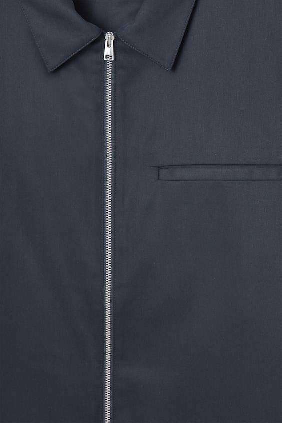 HM HEMDJACKE AUS TWILL MIT REISSVERSCHLUSS Begrenzte Freigabe