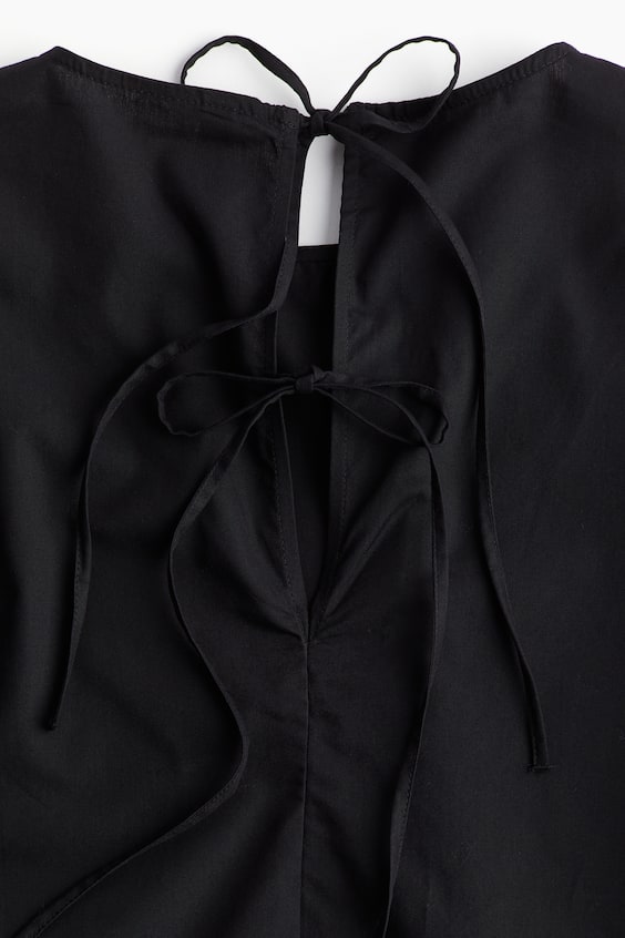 HM Baumwollbluse mit Bindedetail Bis zu 50% Rabatt