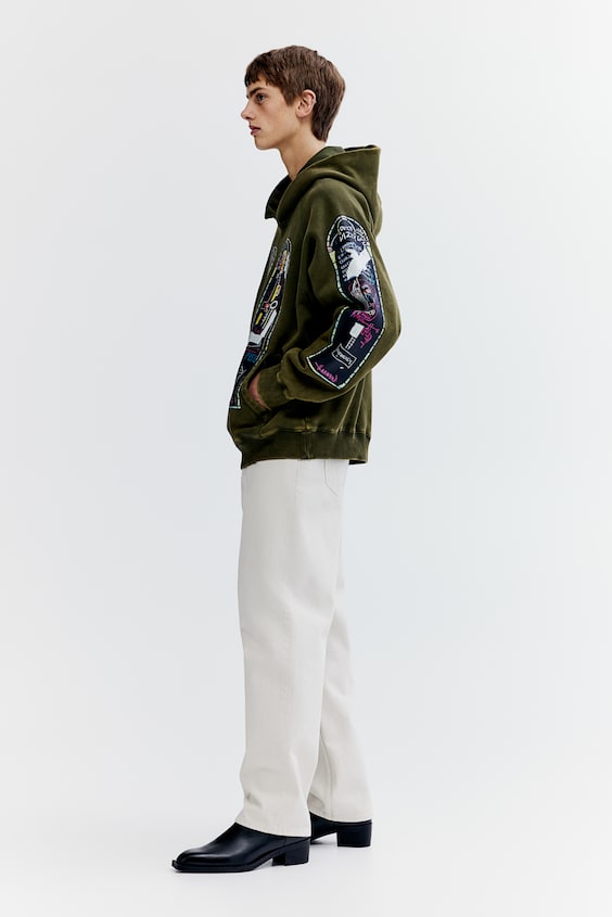 HM Baumwoll-Hoodie in Oversized Fit Kostenloser Versand international