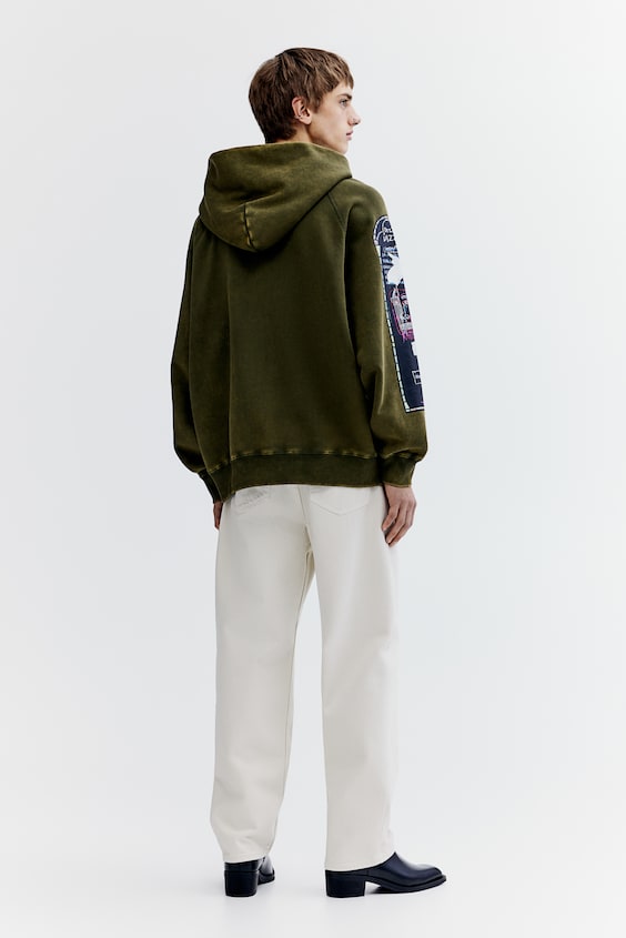 HM Baumwoll-Hoodie in Oversized Fit Kostenloser Versand international