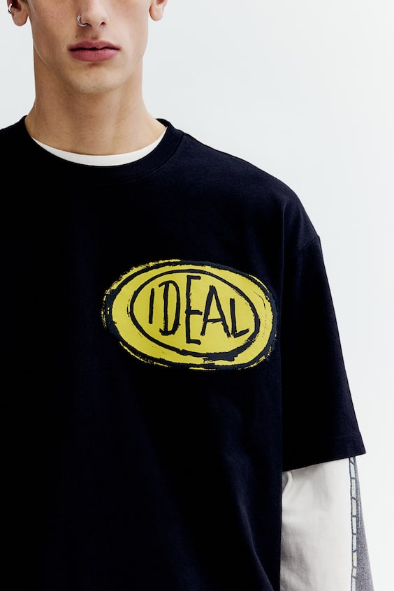 HM Baumwoll-T-Shirt in Relaxed Fit Blitzverkäufe