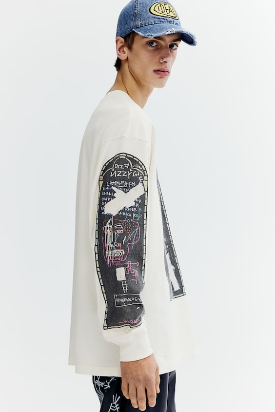 HM Langarmshirt aus Baumwolle in Oversized Fit Versandkostenfrei