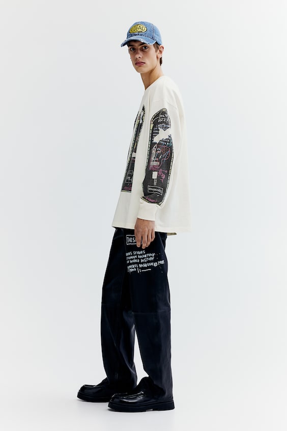 HM Langarmshirt aus Baumwolle in Oversized Fit Versandkostenfrei