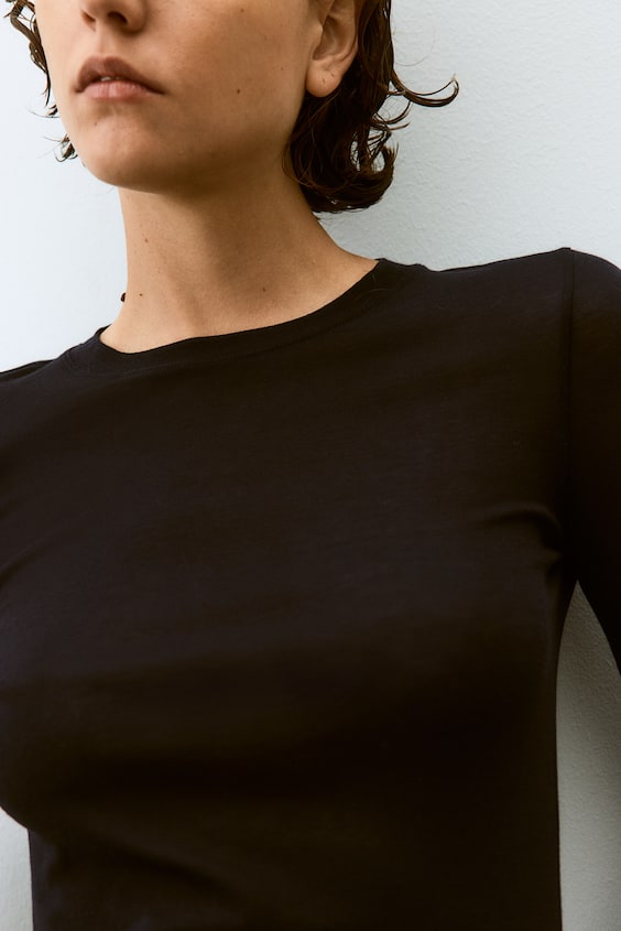 HM Jerseyshirt aus Pima-Baumwolle Räumungsverkauf