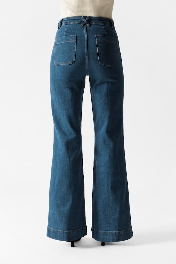 HM Bootcut-Jeans mit aufgesetzter Tasche Neueste Stile