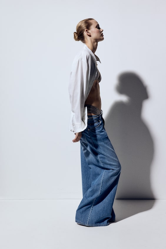 HM Baggy Wide Low Jeans Verkauf