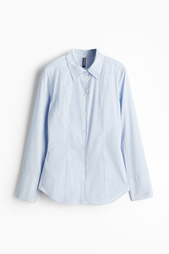 HM Taillierte Bluse mit Schulterpolstern im Angebot