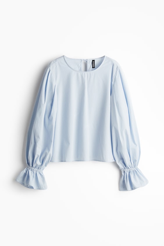 HM Baumwollbluse mit Bindedetail Preisnachlass