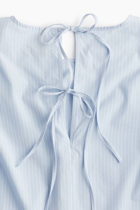 HM Baumwollbluse mit Bindedetail Preisnachlass