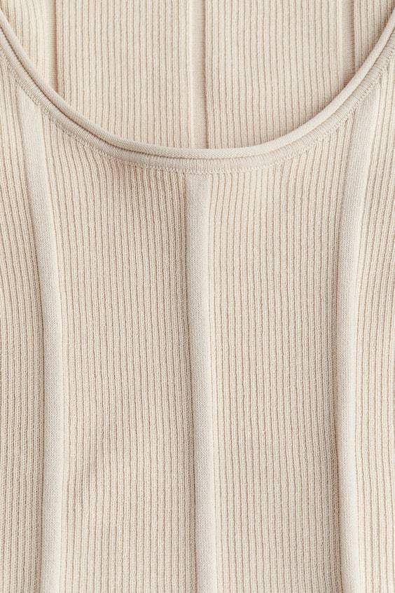 HM Flared-skirt rib-knit mini dress Weihnachtsangebot