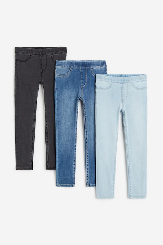 HM 3er-Pack Denimjeggings Günstig kaufen