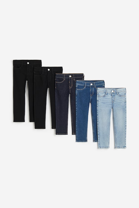 HM 5er-Pack Slim Fit Jeans Versandkostenfrei