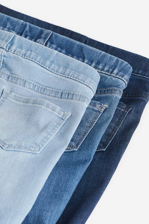 HM 3er-Pack Denimjeggings Lagerräumung
