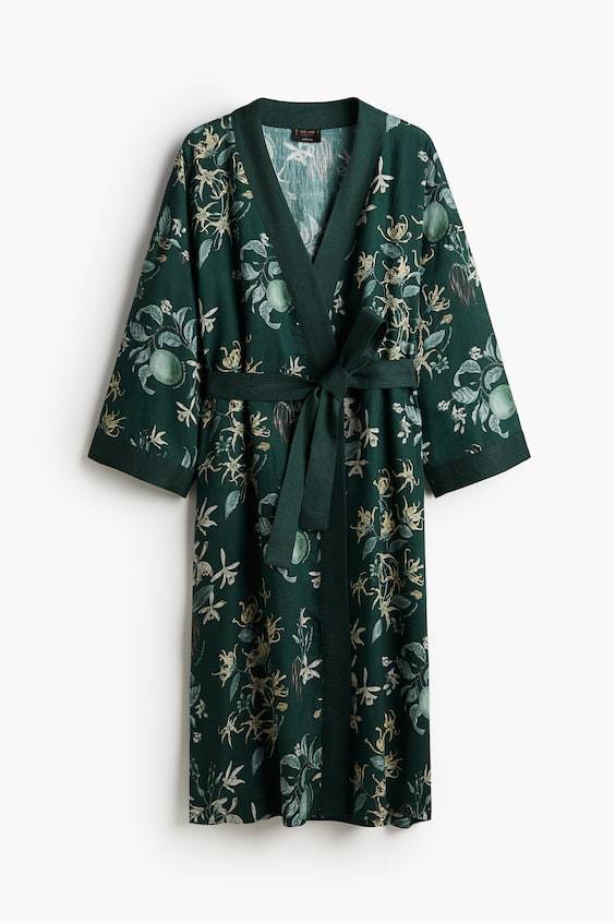HM Morgenmantel mit Botanikprint Online