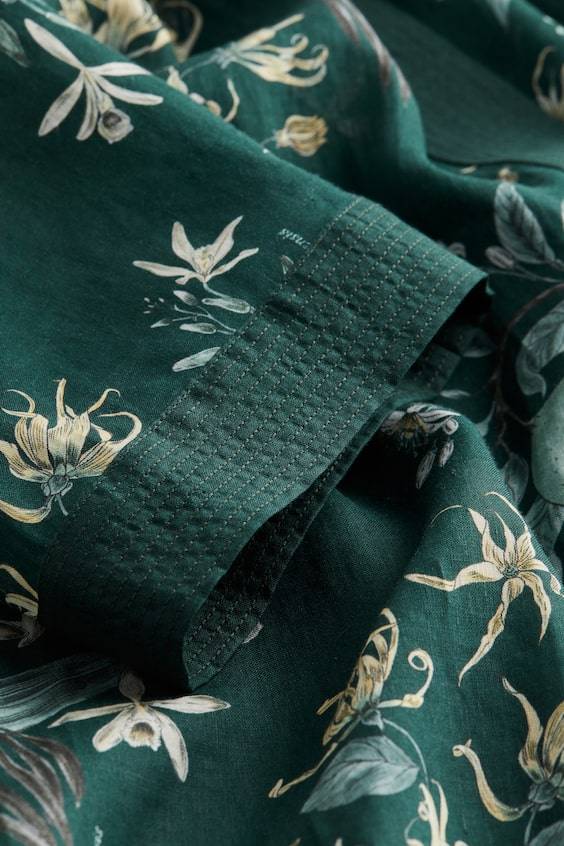 HM Morgenmantel mit Botanikprint Online