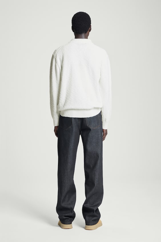 HM LANGÄRMLIGES BOUCLÉ-POLOSHIRT Kauf eins, bekomm eins gratis