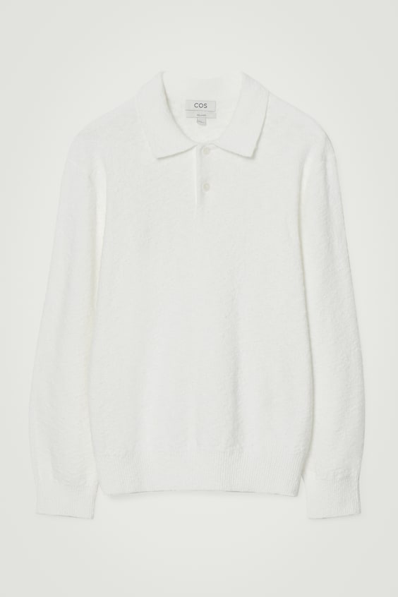 HM LANGÄRMLIGES BOUCLÉ-POLOSHIRT Kauf eins, bekomm eins gratis