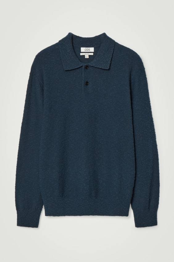 HM LANGÄRMLIGES BOUCLÉ-POLOSHIRT Letzte 2 Tage