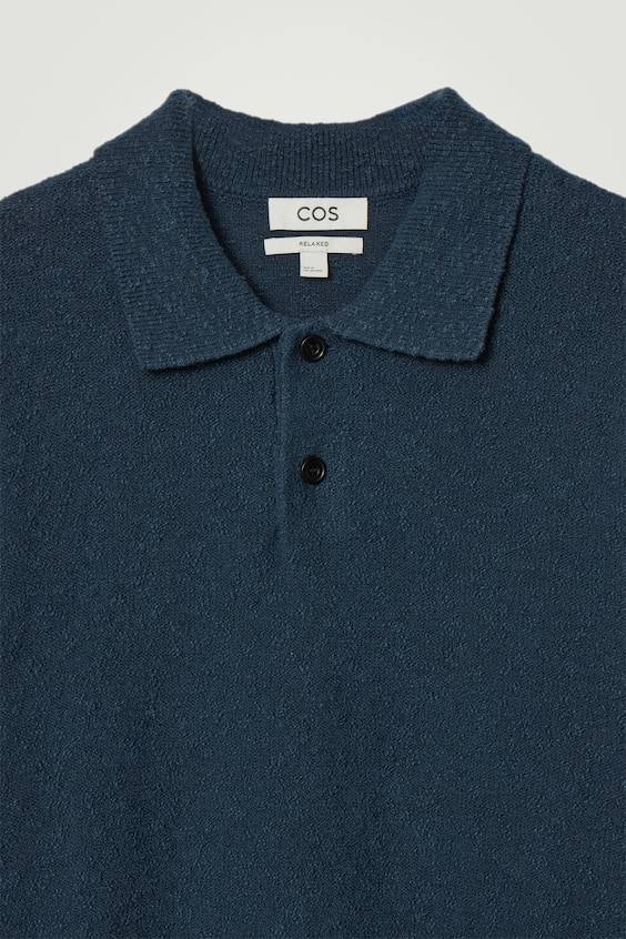 HM LANGÄRMLIGES BOUCLÉ-POLOSHIRT Letzte 2 Tage